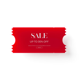 红色销售标签PSD素材