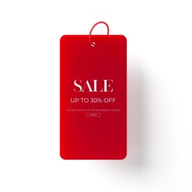 红色销售标签PSD素材
