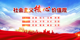 社会主义核心价值观党建展板海报