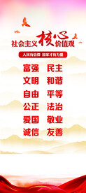 社会主义核心价值观党建展板海报