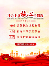 社会主义核心价值观党建展板海报