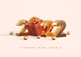 2022年3D新年快乐PS素材