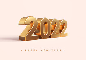 2022年3D新年快乐PS素材