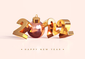 2022年3D新年快乐PS素材