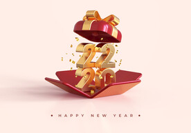 2022年3D新年快乐PS素材