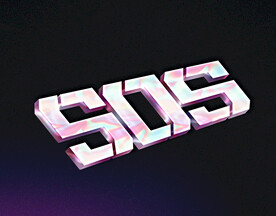 彩虹色3D立体酸性特效字样机