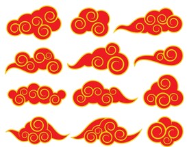 祥云素材云朵国风吉祥如意中国