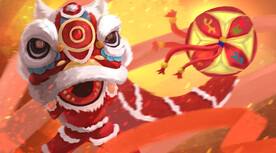  虎年舞狮国潮海报图片