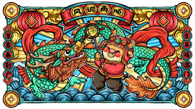  虎年舞狮国潮海报图片