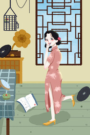 复古民国旗袍女装图片 