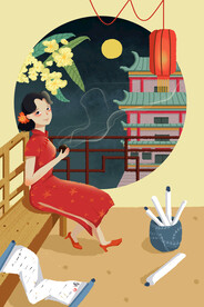 复古民国旗袍女装图片 