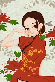  复古民国旗袍女装图片 