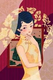  复古民国旗袍女装图片 