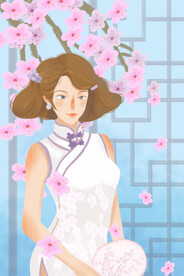 复古民国旗袍女装图片 