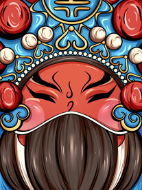 国潮风脸谱招牌图片 