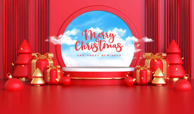新年圣诞节喜庆节日素材