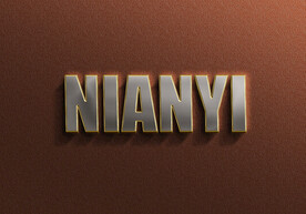 金银色文字3D立体特效字样机