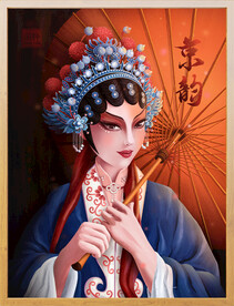 国潮风脸谱招牌图片 