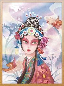  国潮风脸谱招牌图片 