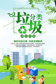 垃圾分类环保公益海报共建文明