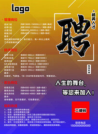精英招聘海报
