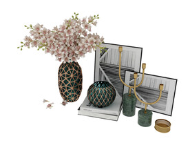 美式花瓶摆件3d模型