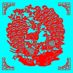 孔雀剪纸