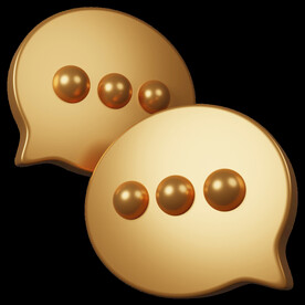 金色对话框消息信息