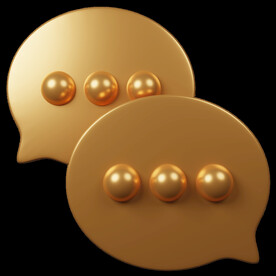 金色对话框消息信息