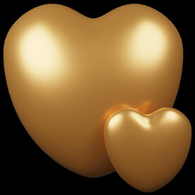 黄金色爱心