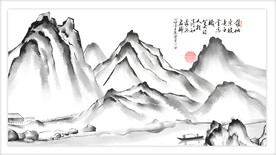 水墨山水背景