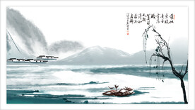 水墨山水背景