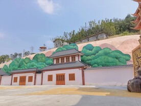 网红打卡景点古建筑复古背景