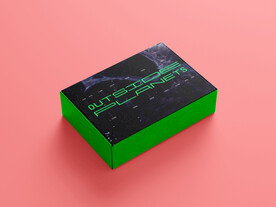 翻盖飞机盒纸盒PSD样机