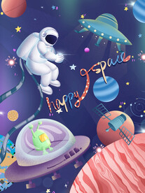 宇宙星空 宇航员 