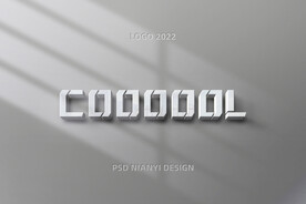 3D立体文字效果LOGO样机