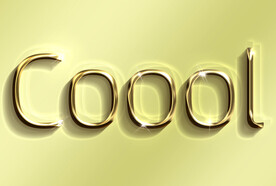 写实质感黄金金属特效字样机