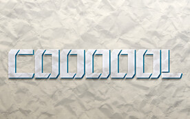 褶皱纸风格剪纸字体样机