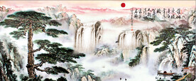 水墨山水背景