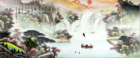水墨山水背景