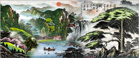 水墨山水背景