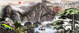 水墨山水背景