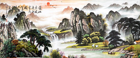 水墨山水背景