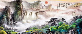 水墨山水背景