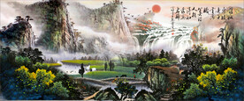 水墨山水背景