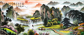 水墨山水背景