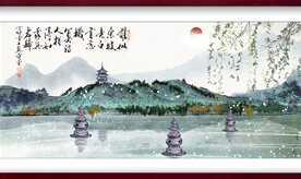 水墨山水背景