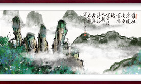 水墨山水背景