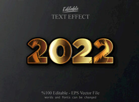 金色新年春节字体样式