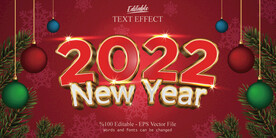 金色新年春节字体样式